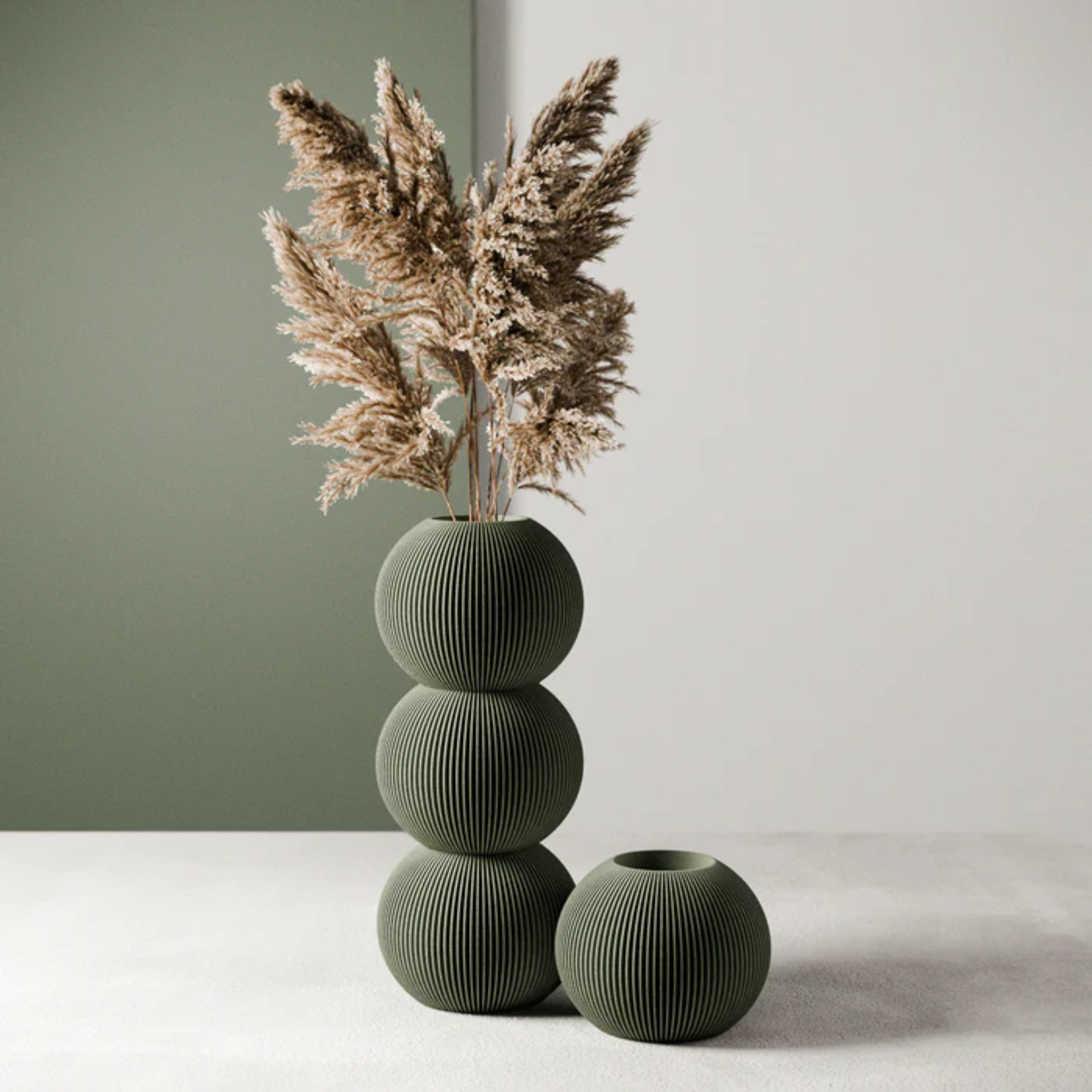 Modernized Pottery Modernized Pottery Bubble Vase Muted Green