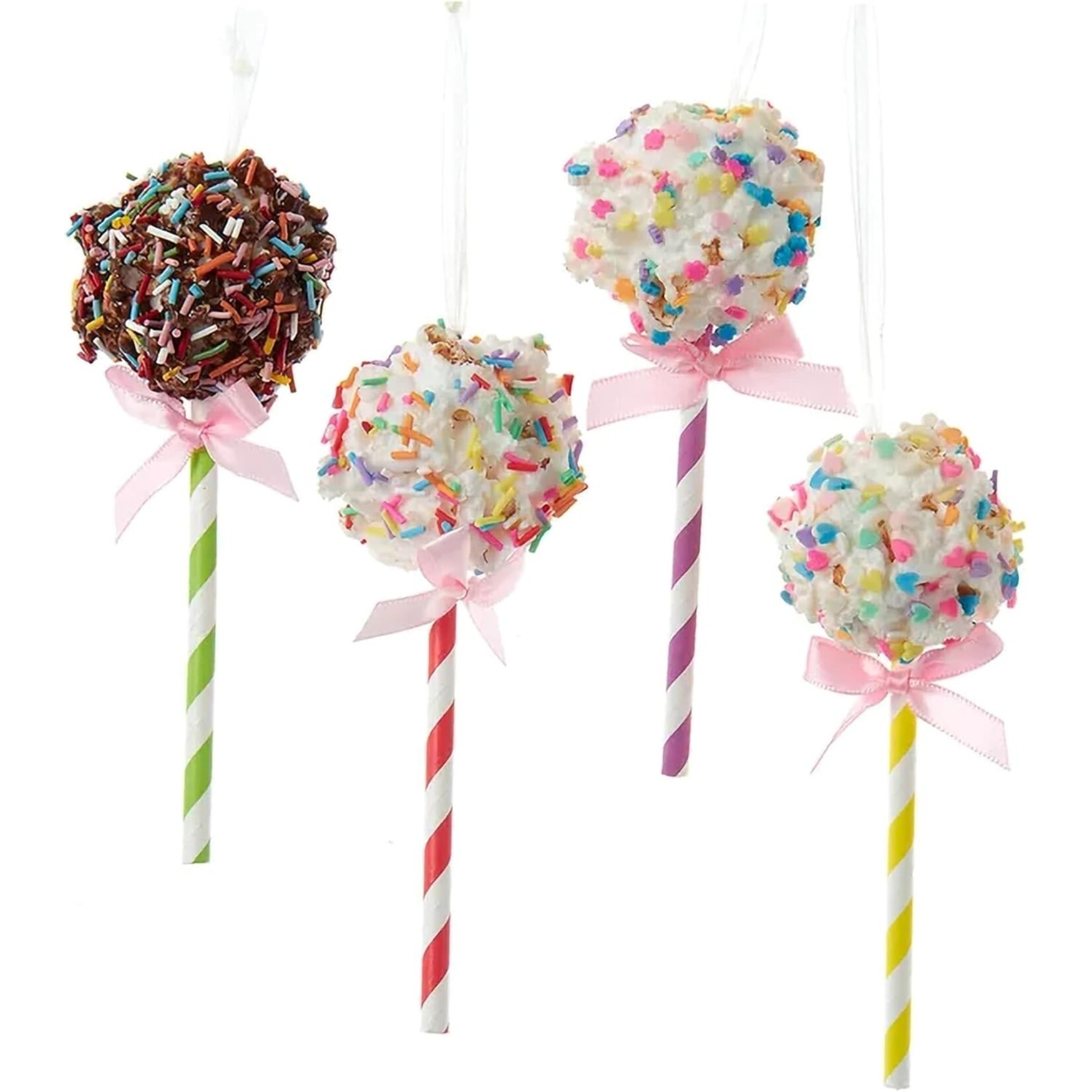 Kurt S. Adler Plastic Popcorn Sprinkle Lollipop Ornament