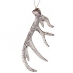 10" Plastic Glitter Deer Antler Ornament