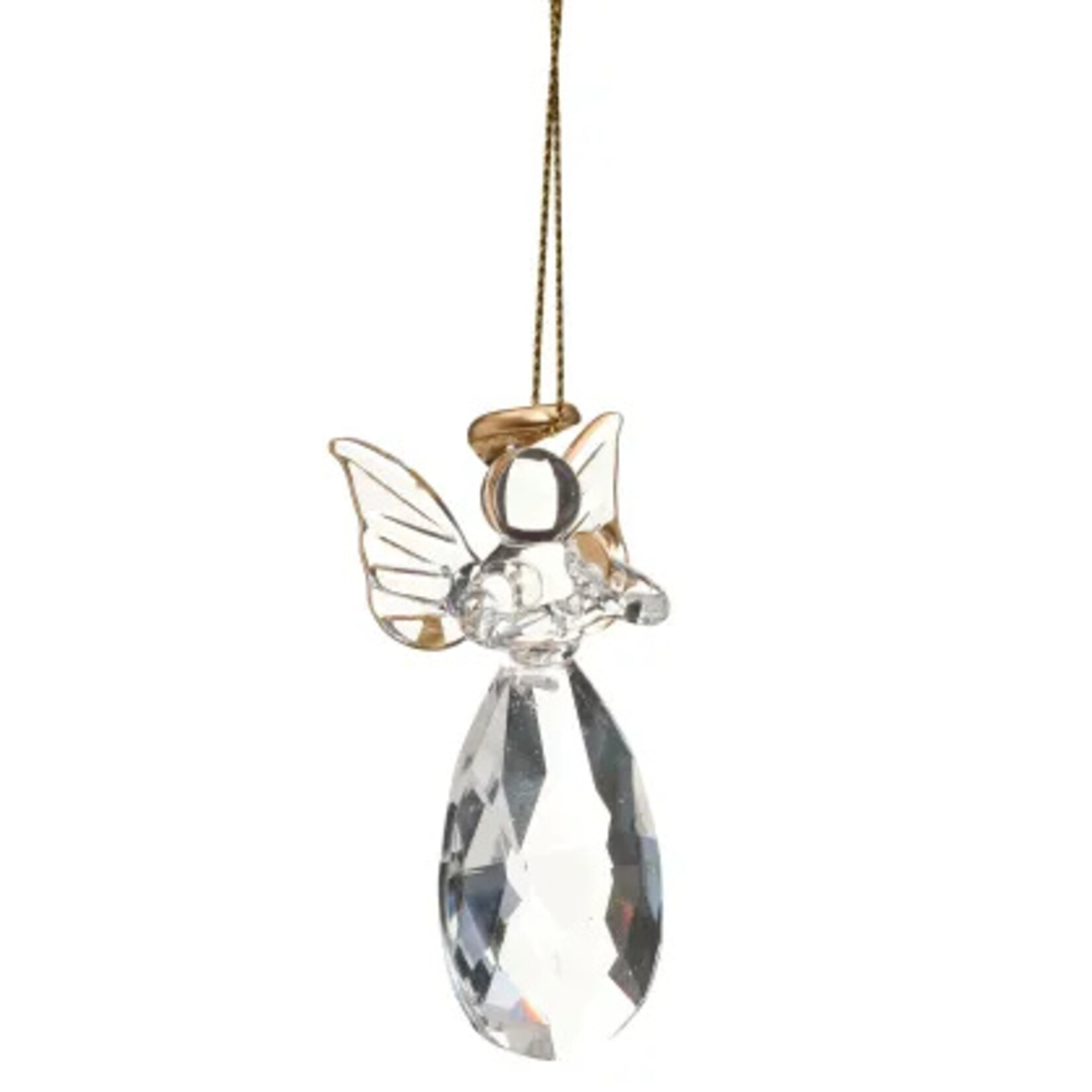 Textured Glass Angel Ornament