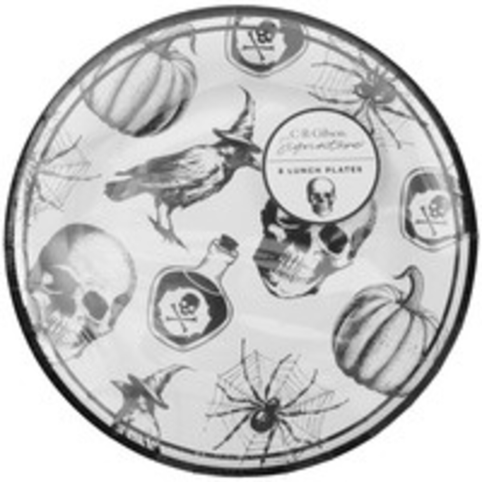 CR Gibson/ The GWC Apothecary Halloween Lunch Party Plate