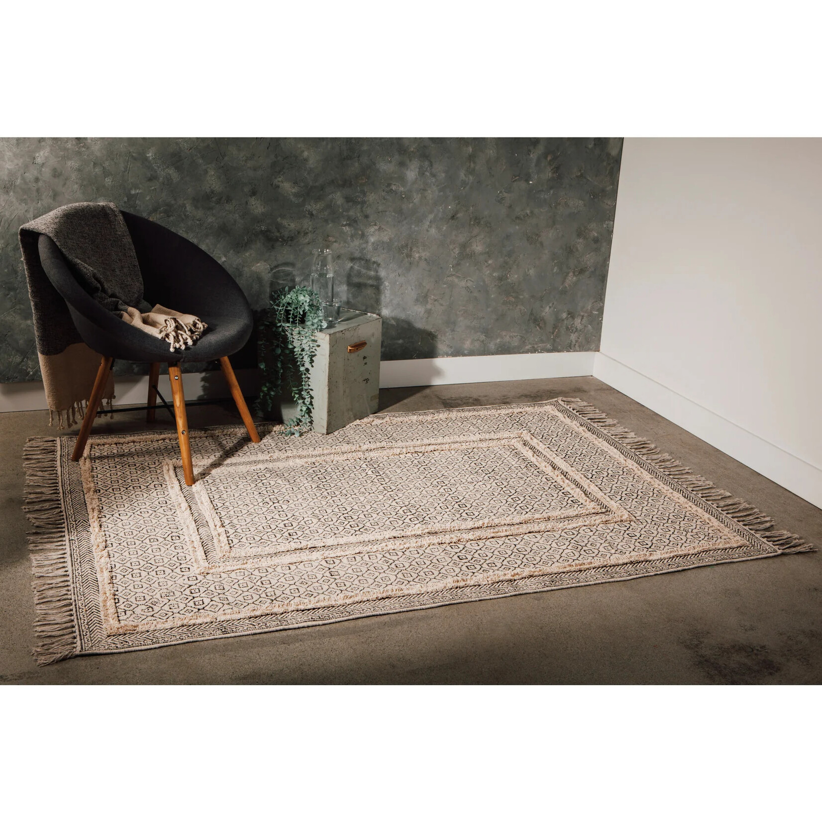 Now Designs Plaza Block Print Rug 4' X 6'