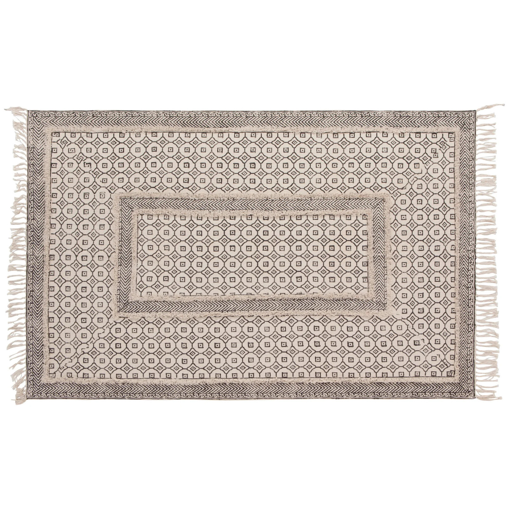 Now Designs Plaza Block Print Rug 4' X 6'
