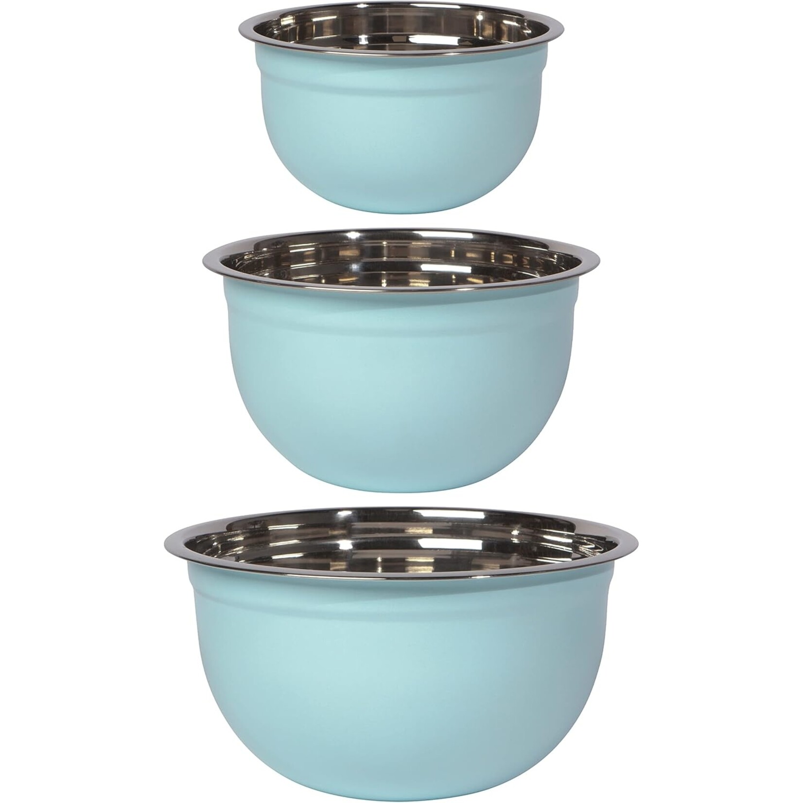 Now Designs Robin's Egg Matte Steel Mixing Bowl Medium