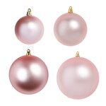 Soft Pink Matte Mercury Ball Ornament SET OF 4