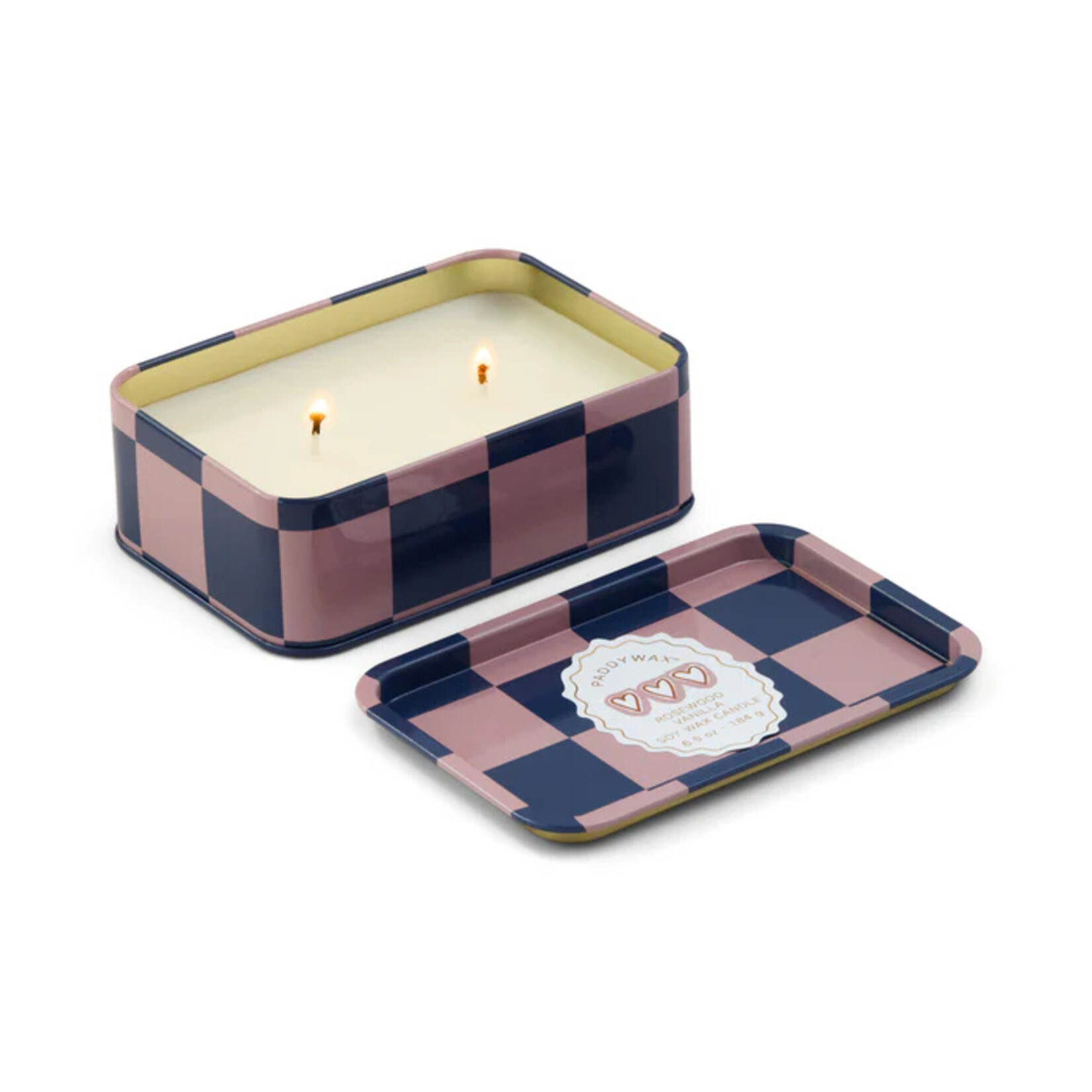 Paddywax A Dopo Hearts Tin Candle- Rosewood Vanilla