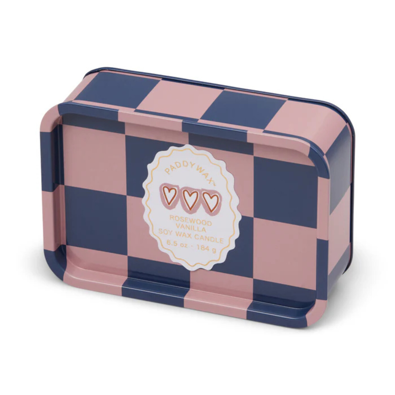 Paddywax A Dopo Hearts Tin Candle- Rosewood Vanilla