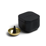 Paddywax Black Tin Incense Cones and Holder - Teak & Tobacco