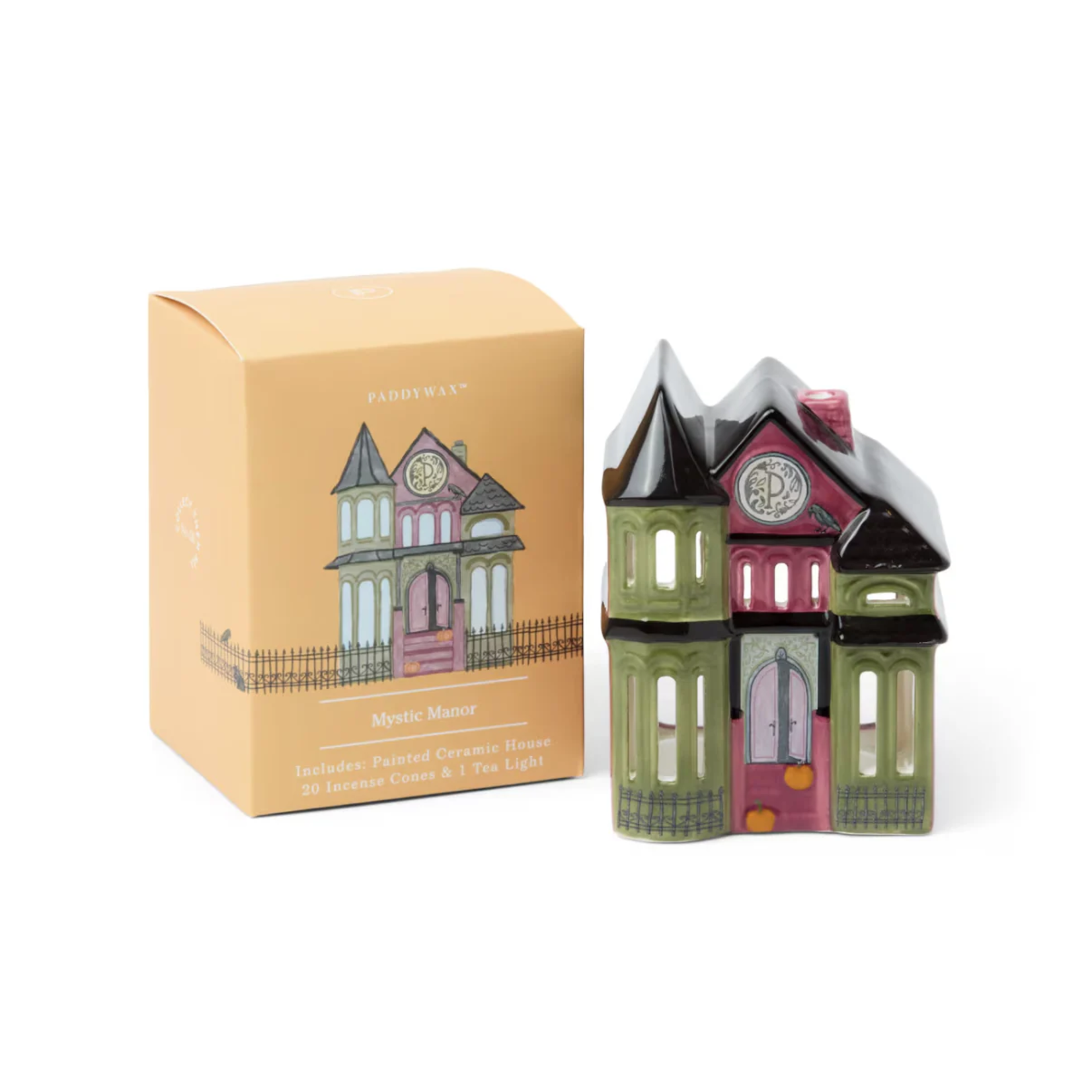 Paddywax Mystic Manor Style Incense & Tea Light Holder- Palo Santo