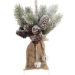 XMAS ORN BAG/CONE WHITE 11''