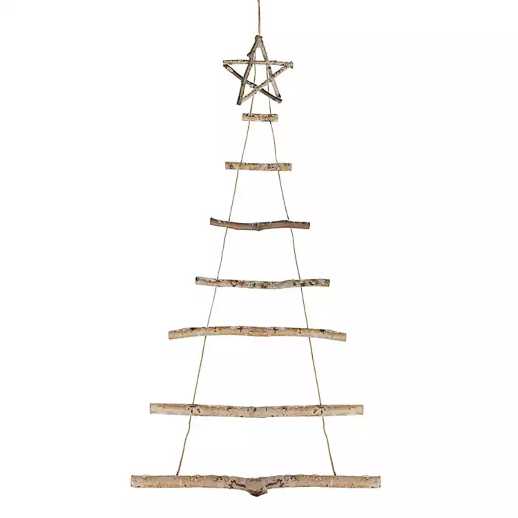 Birch Wood Ladder w/ Decor