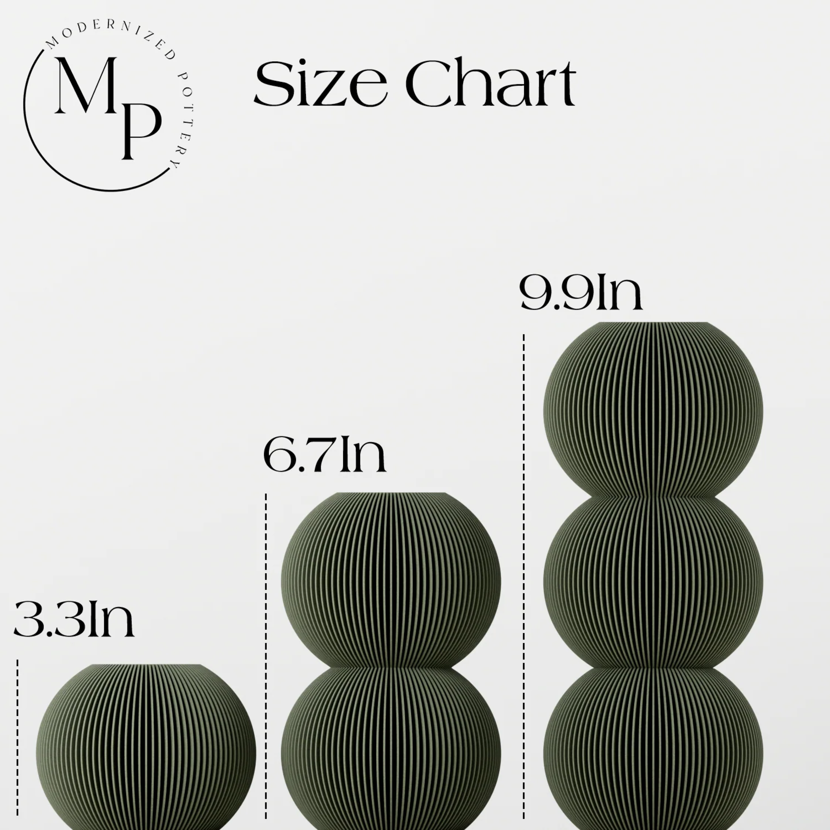 Modernized Pottery Modernized Pottery Bubble Vase Muted Green