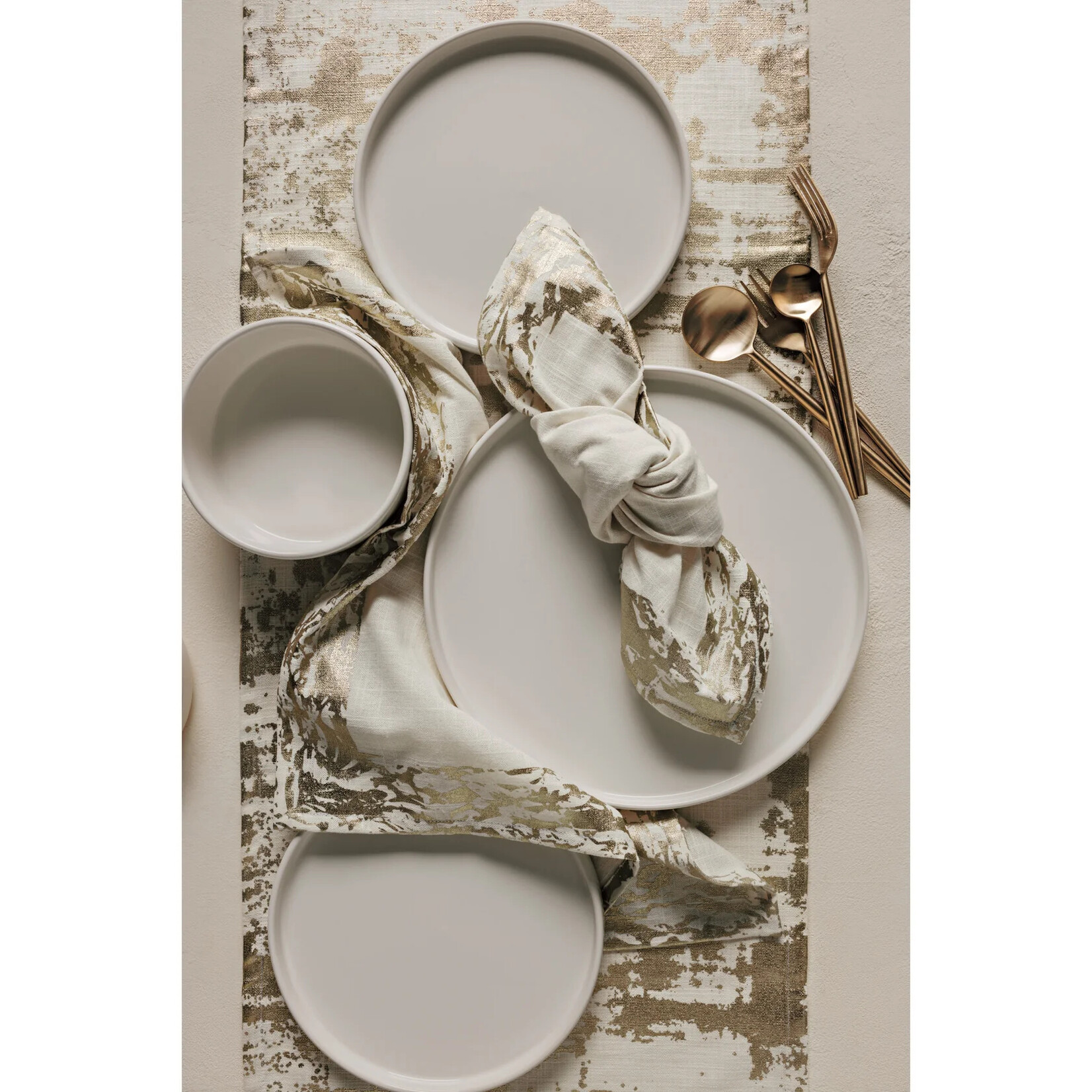 Now Designs Glimmer Gold Napkin SET OF 4