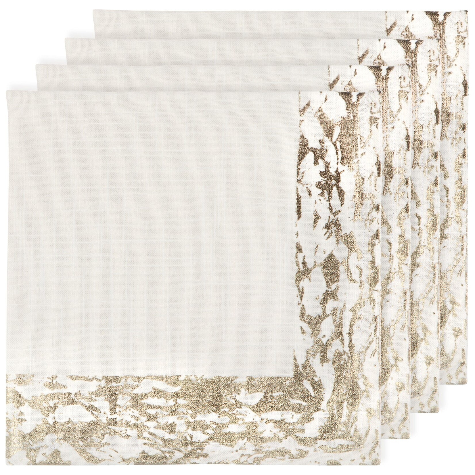 Now Designs Glimmer Gold Napkin SET OF 4