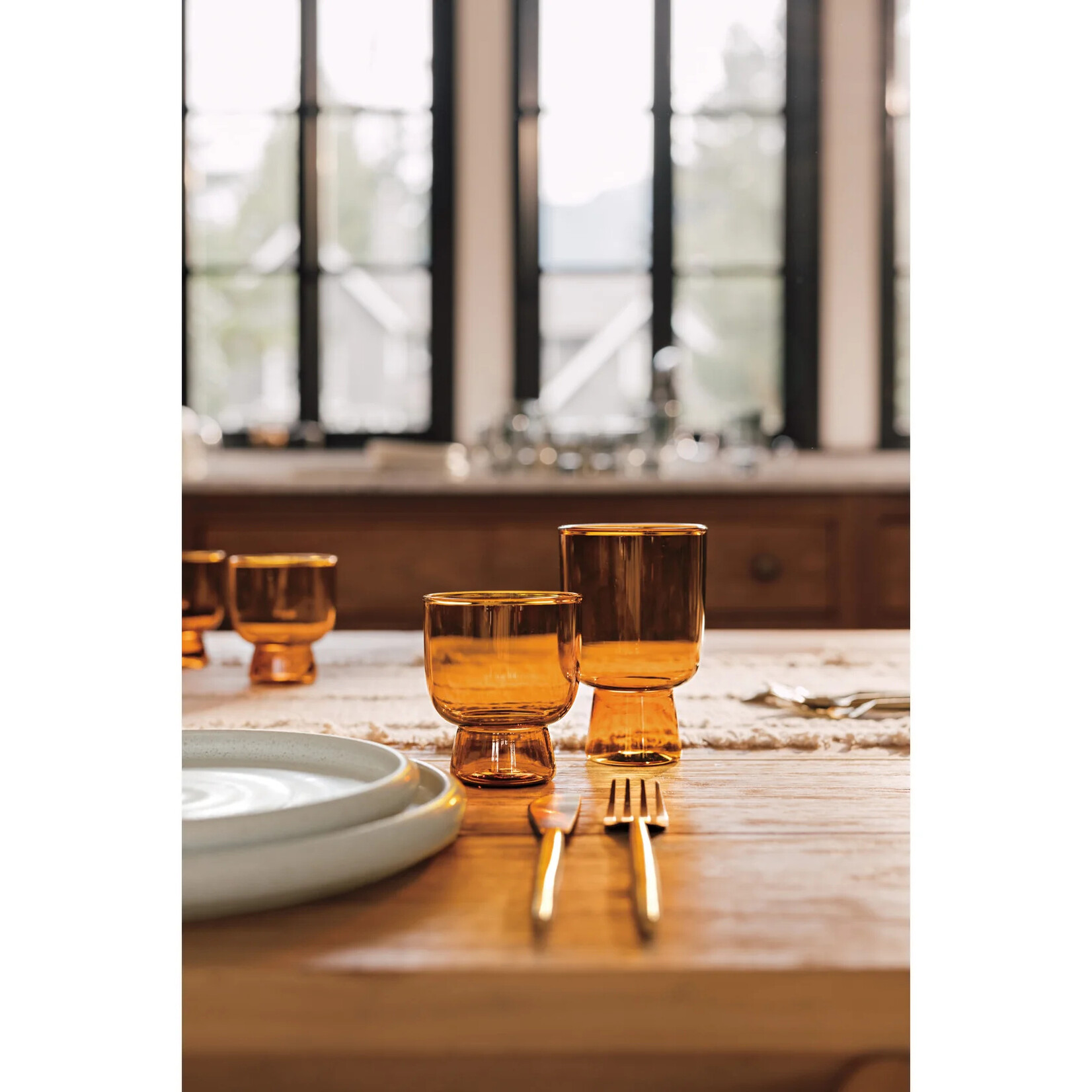 Now Designs Pedestal Glass- 7 oz. Amber