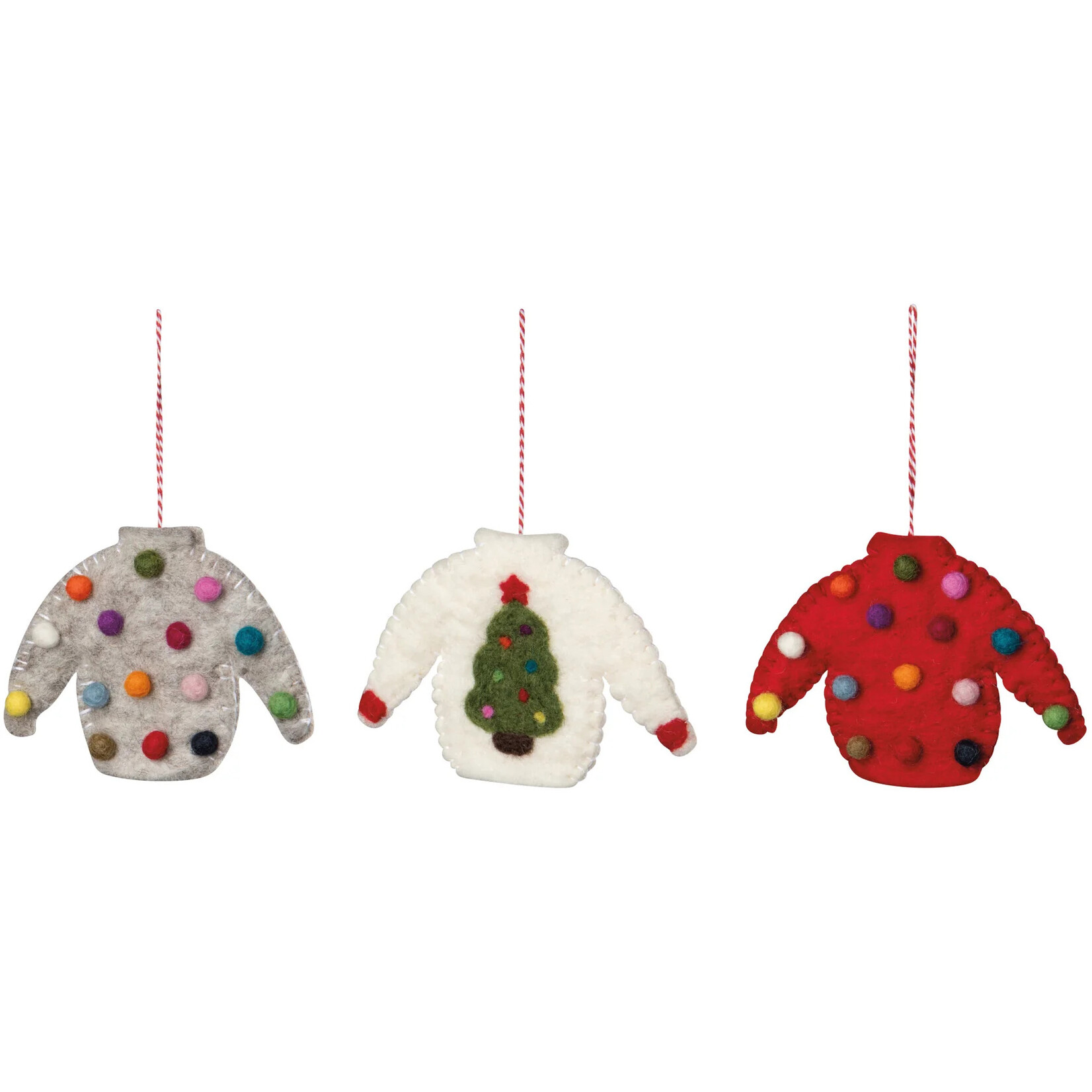 Now Designs Ugly Xmas Sweater Felt Holiday Ornament