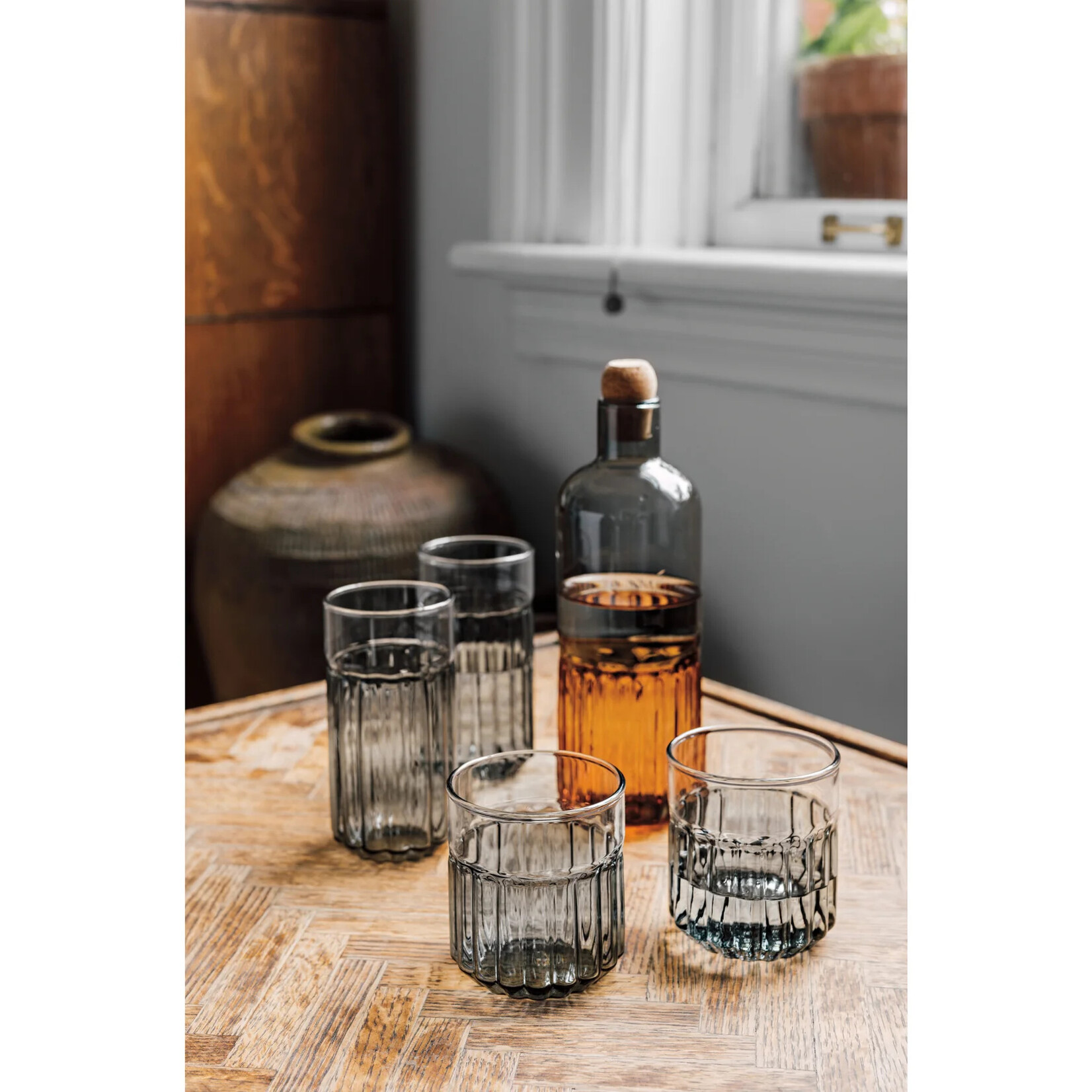 Now Designs Channel Glass- 12 oz. Smoke