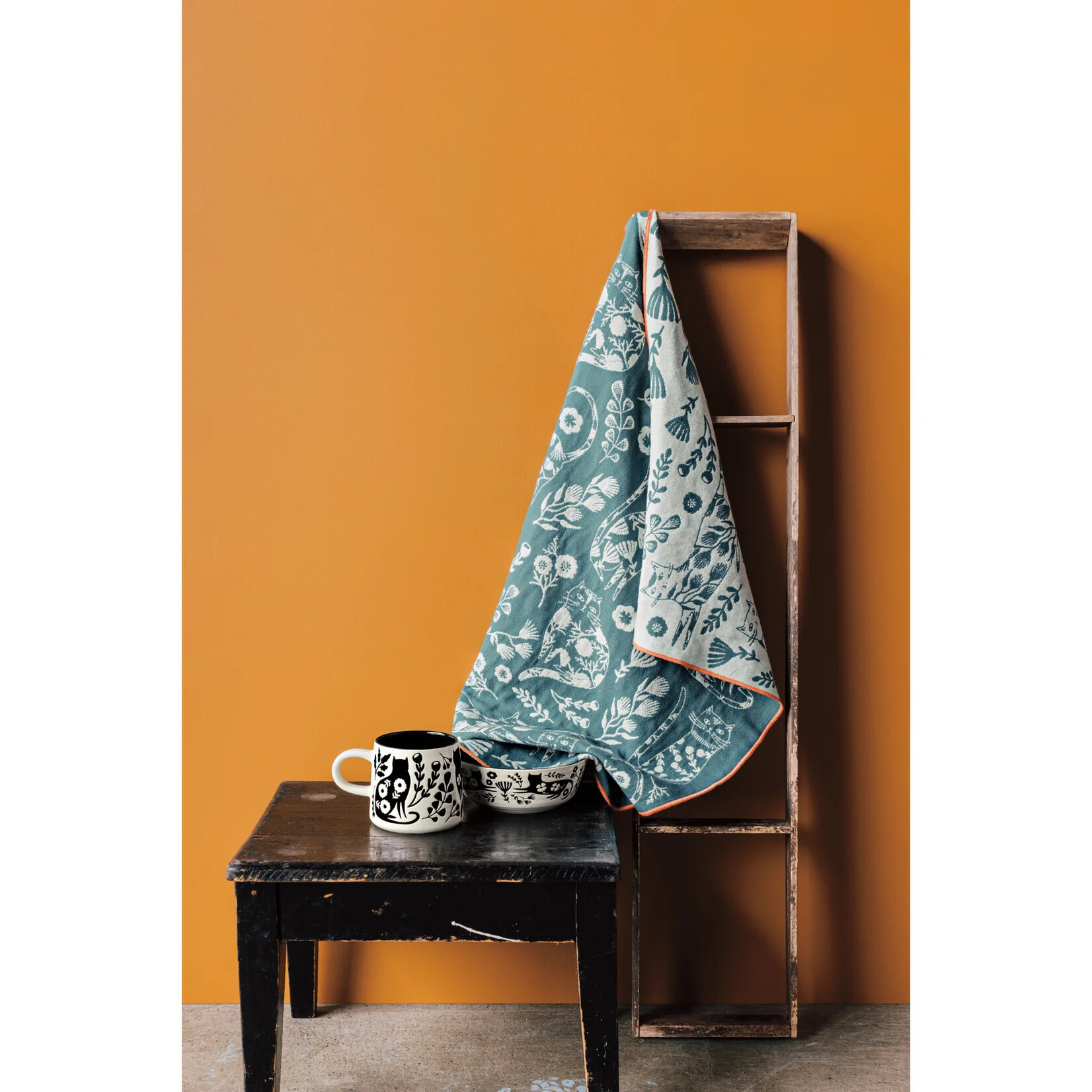Now Designs Catbloom Double Cloth Dish Towel