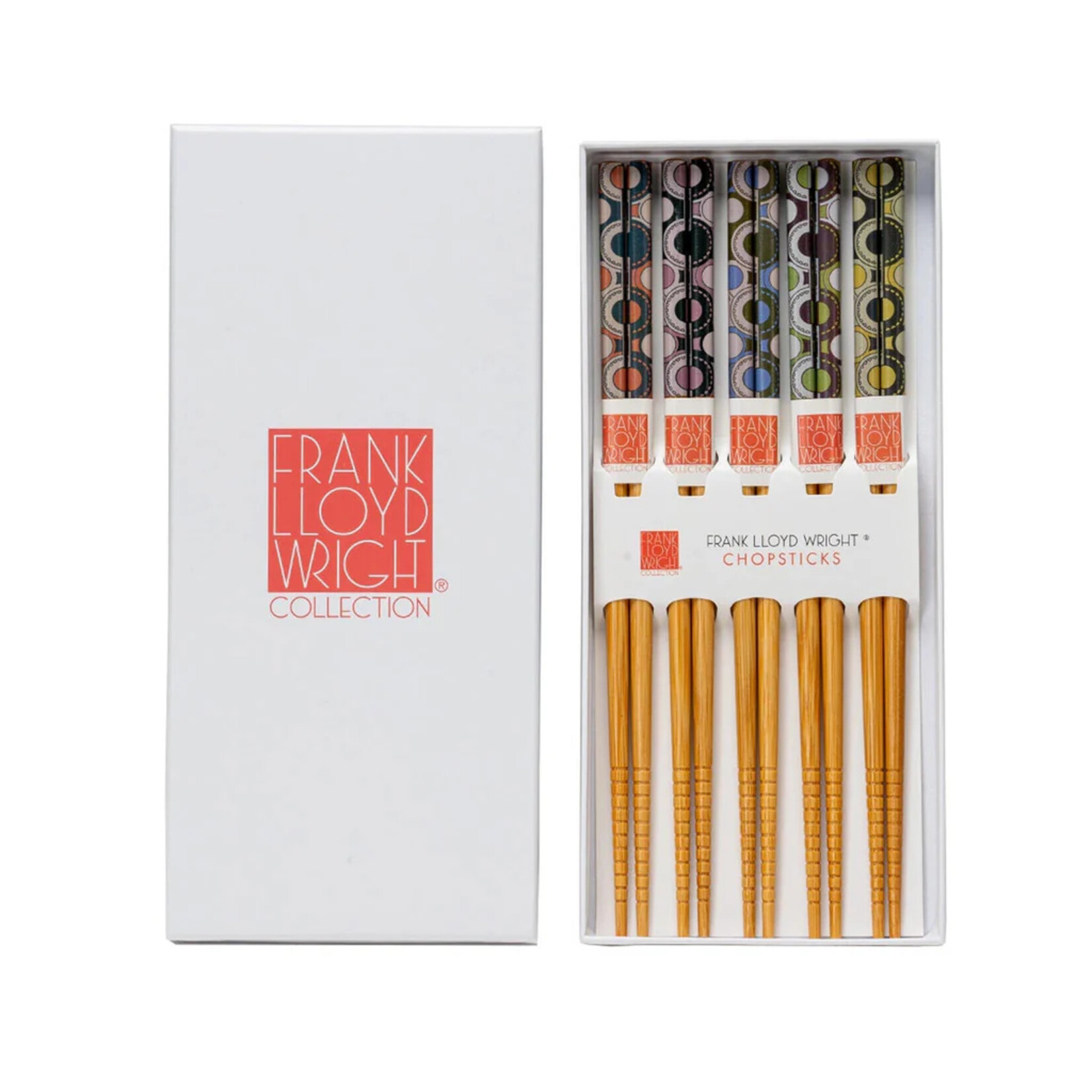 Urban Tokyo 5 Piece Frank Lloyd Wright Chopsticks Set- Imperial Hotel Oya Carving