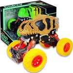 Thin Air Brands Pullback Dinosaur Truck- Yellow