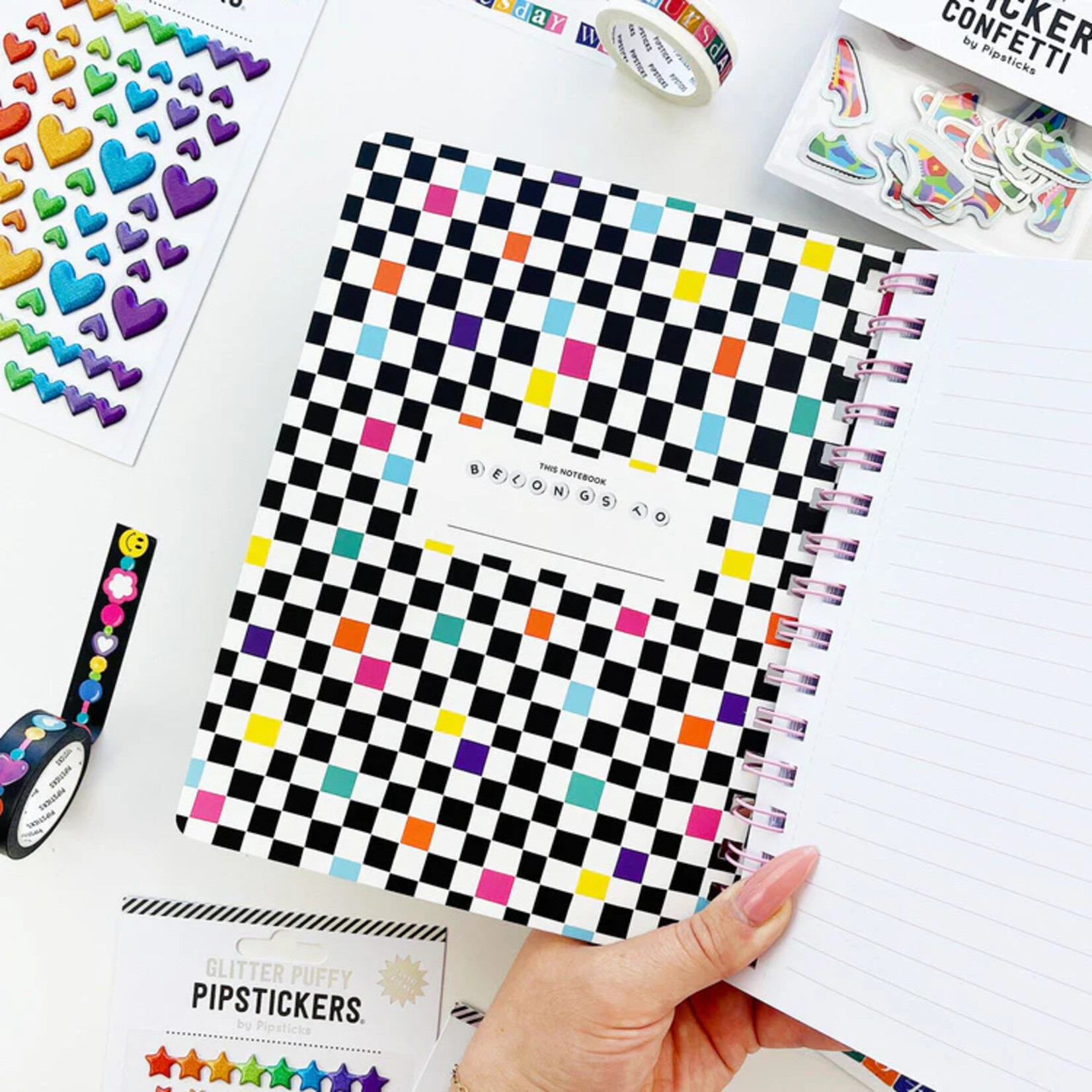 Pipsticks Bead Dazzled Spiral Sticker Notebook