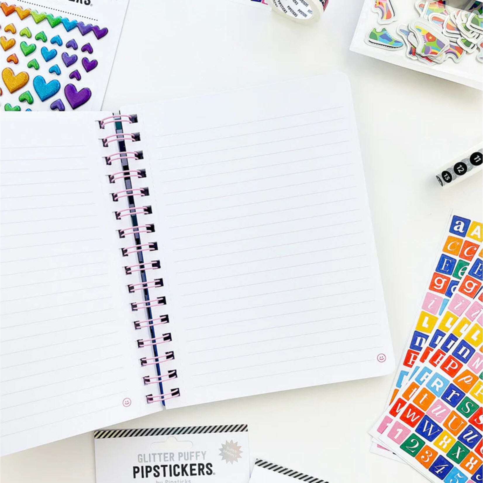 Pipsticks Bead Dazzled Spiral Sticker Notebook
