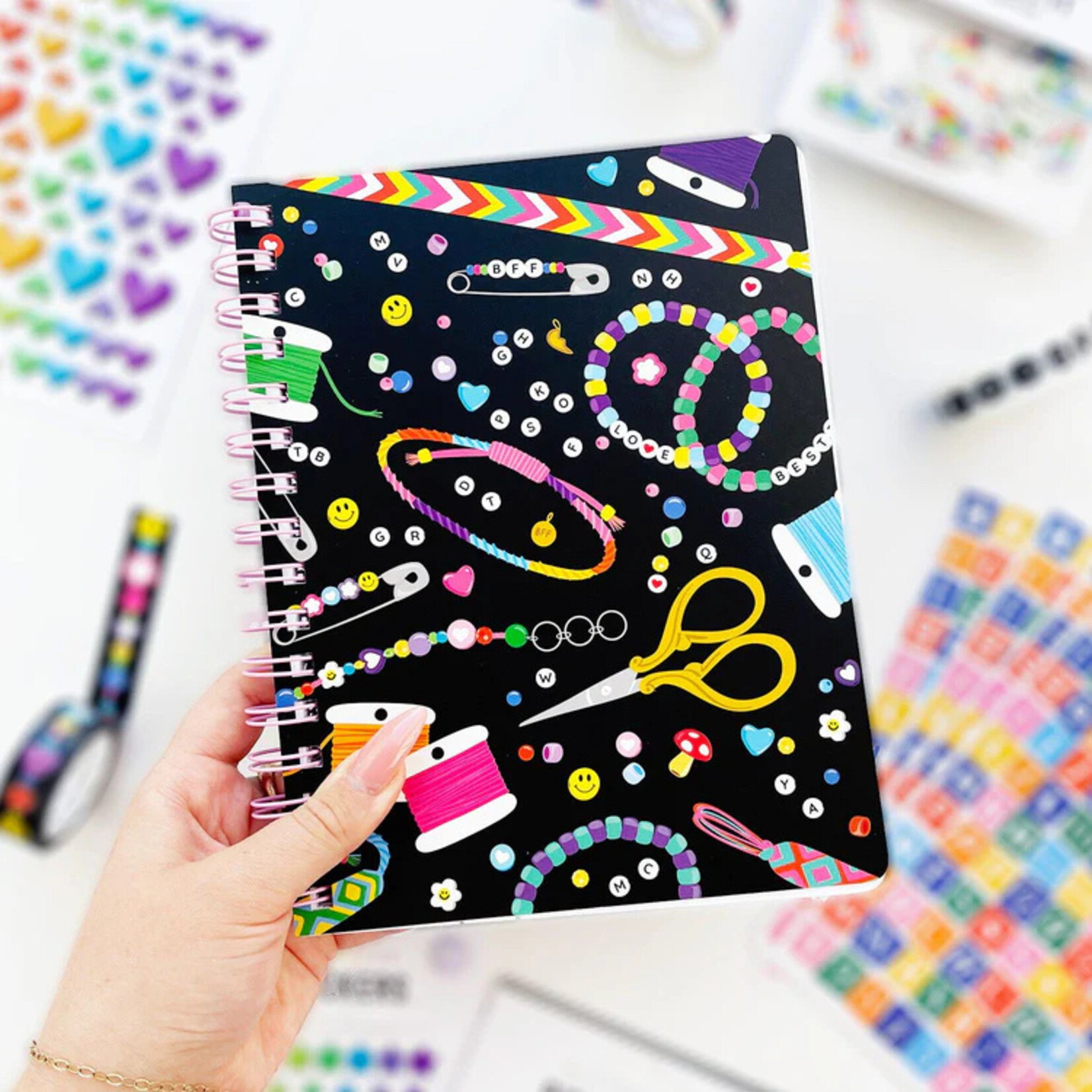 Pipsticks Bead Dazzled Spiral Sticker Notebook