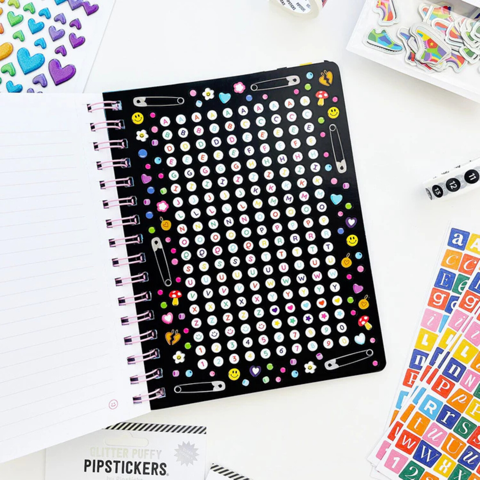 Pipsticks Bead Dazzled Spiral Sticker Notebook