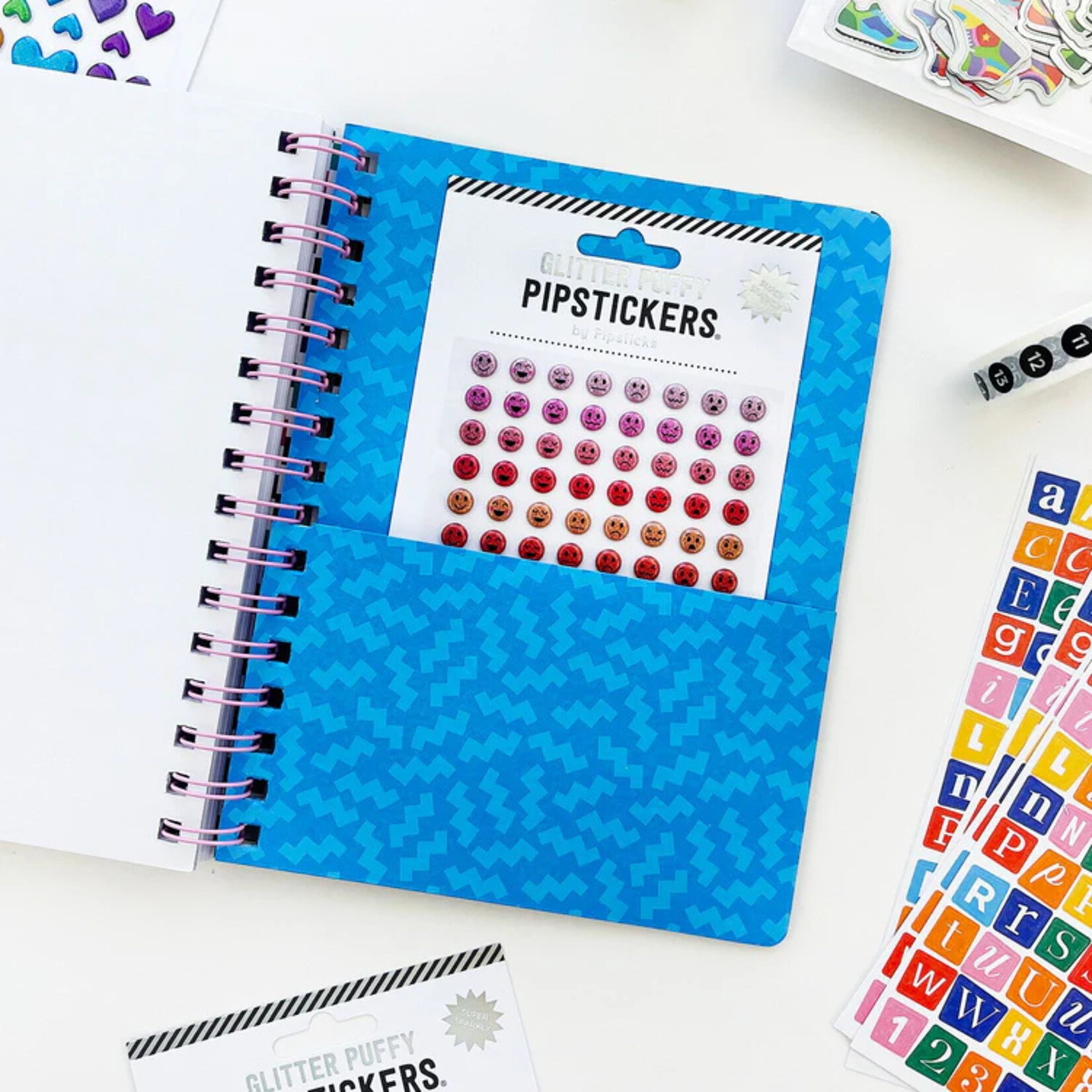 Pipsticks Bead Dazzled Spiral Sticker Notebook