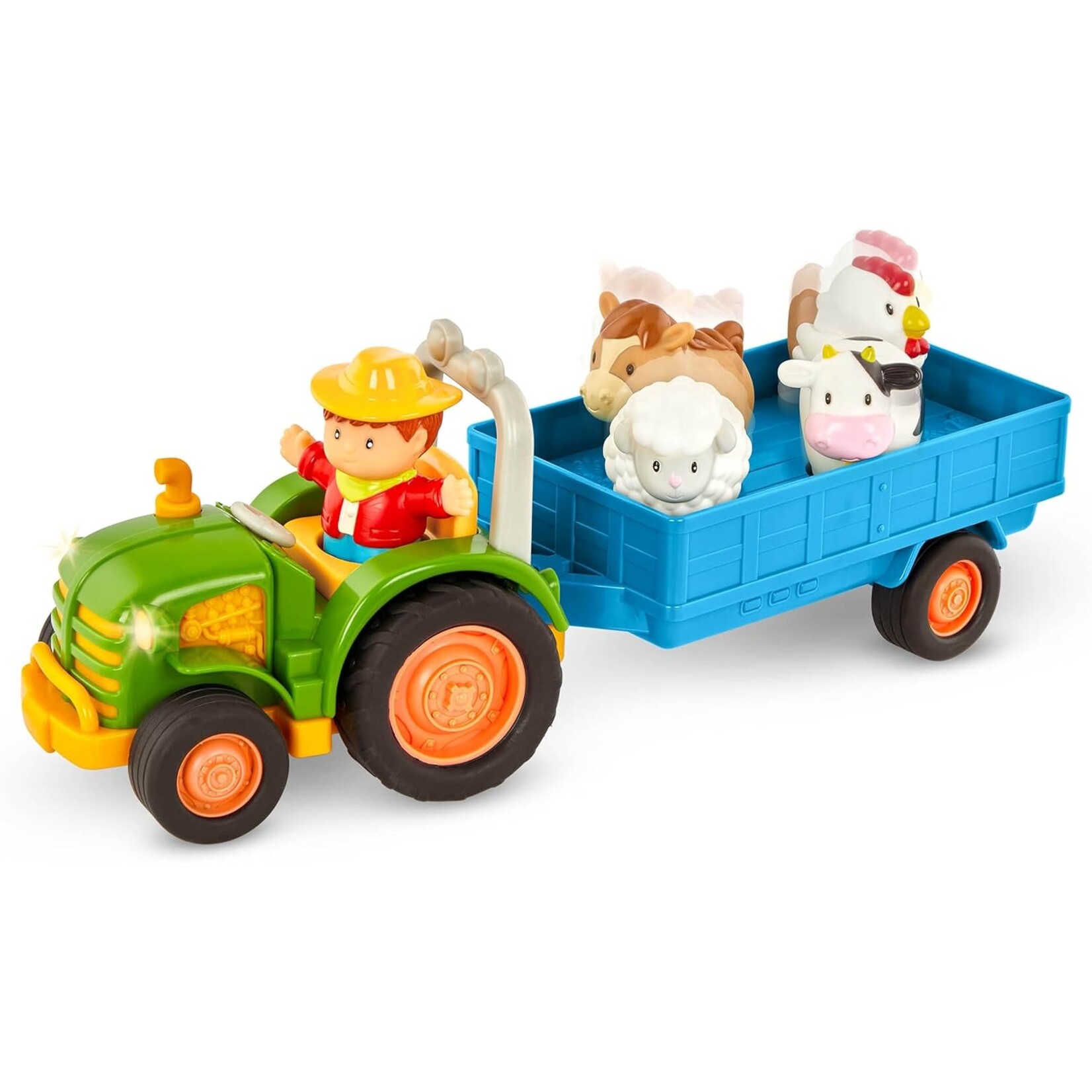 US Toy Company Lights and Sounds Toy Tractor Play Set