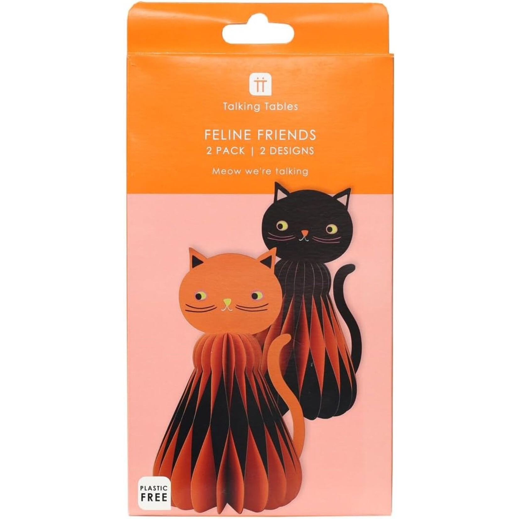 Halloween Cat Honeycomb Decoration 2 Pack