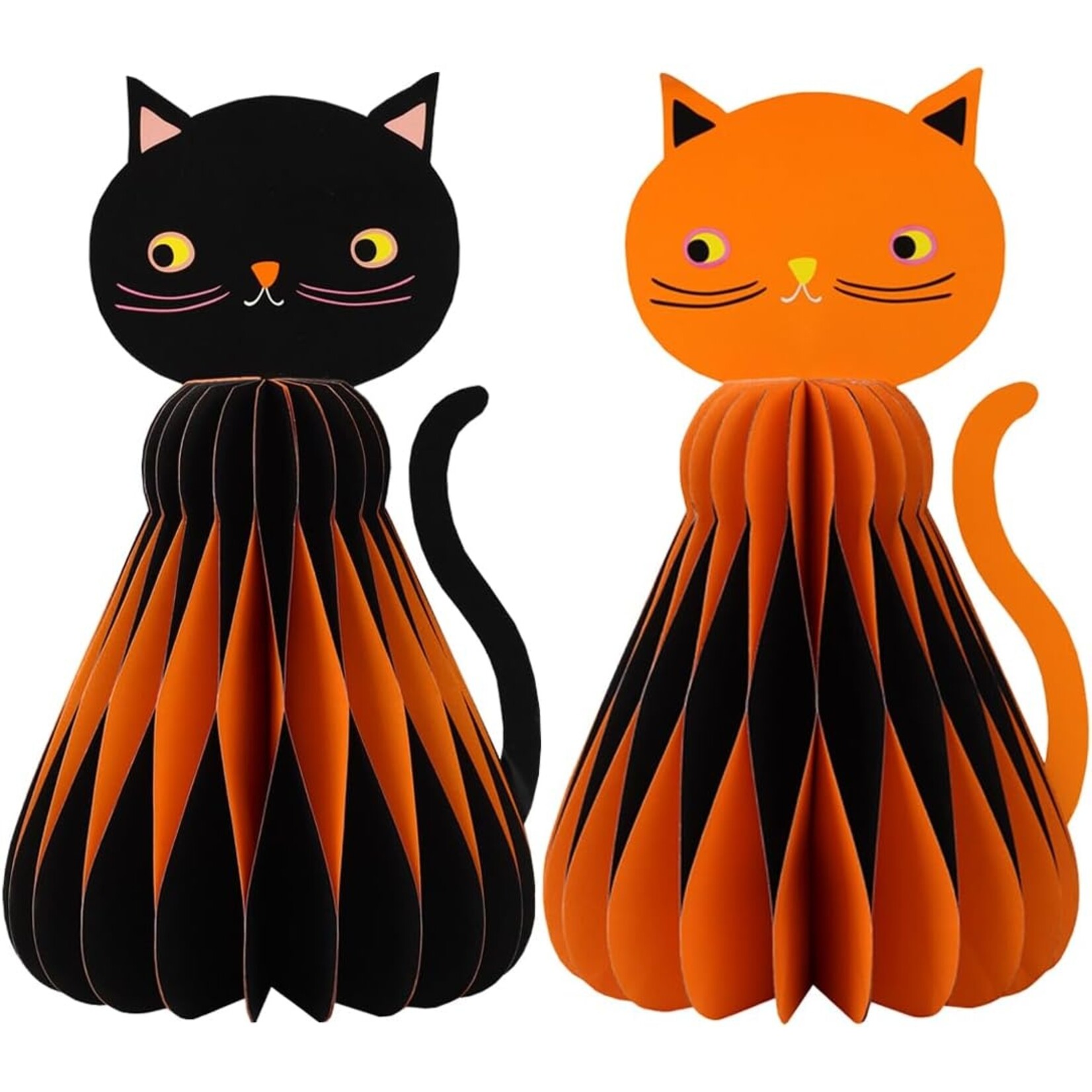 Halloween Cat Honeycomb Decoration 2 Pack
