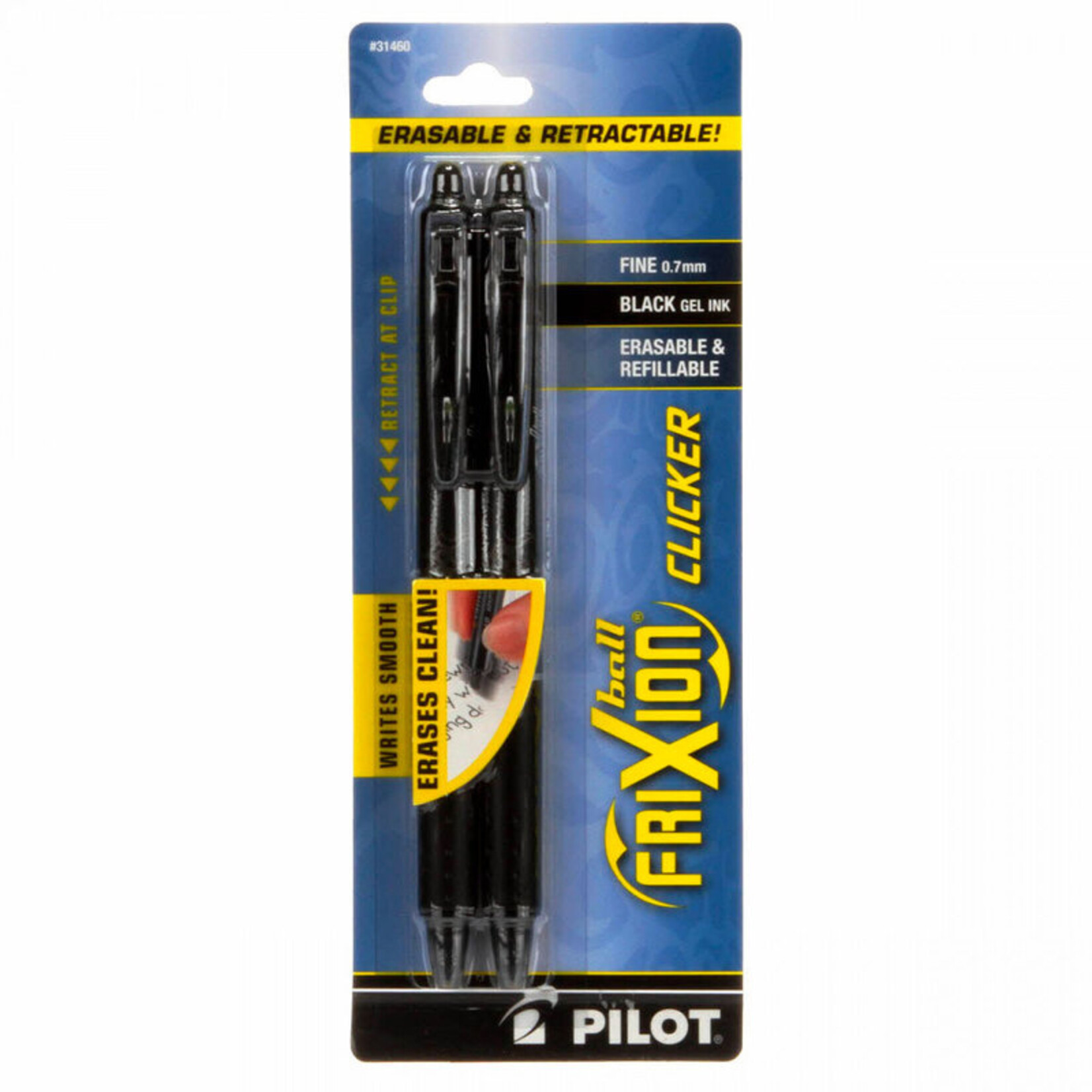 JPT America Frixion Clicker Erasable Pen 0.7 2 Pack
