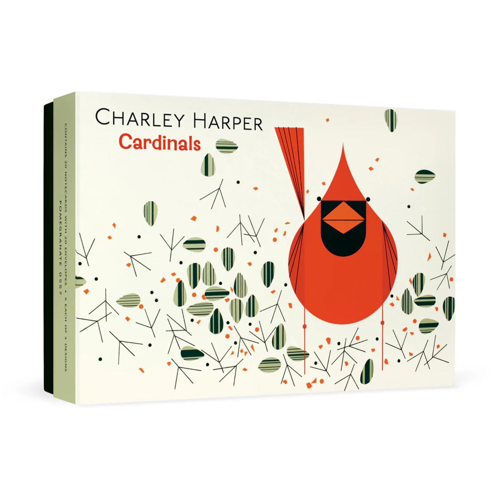 Pomegranate Charley Harper: Cardinals Boxed Notecards