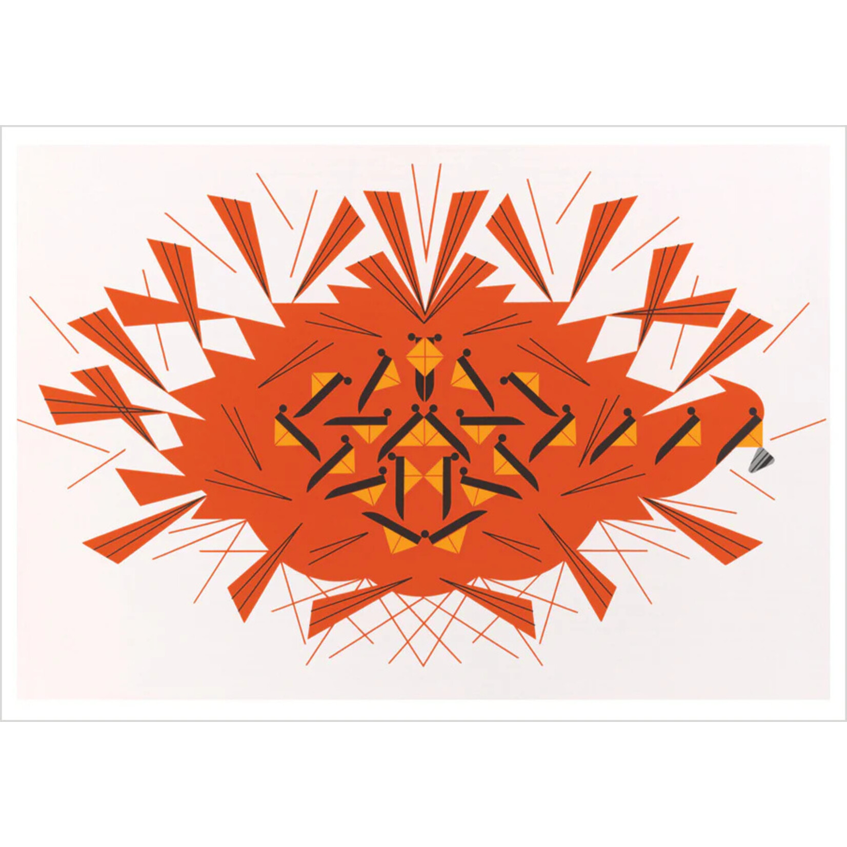 Pomegranate Charley Harper: Cardinals Boxed Notecards