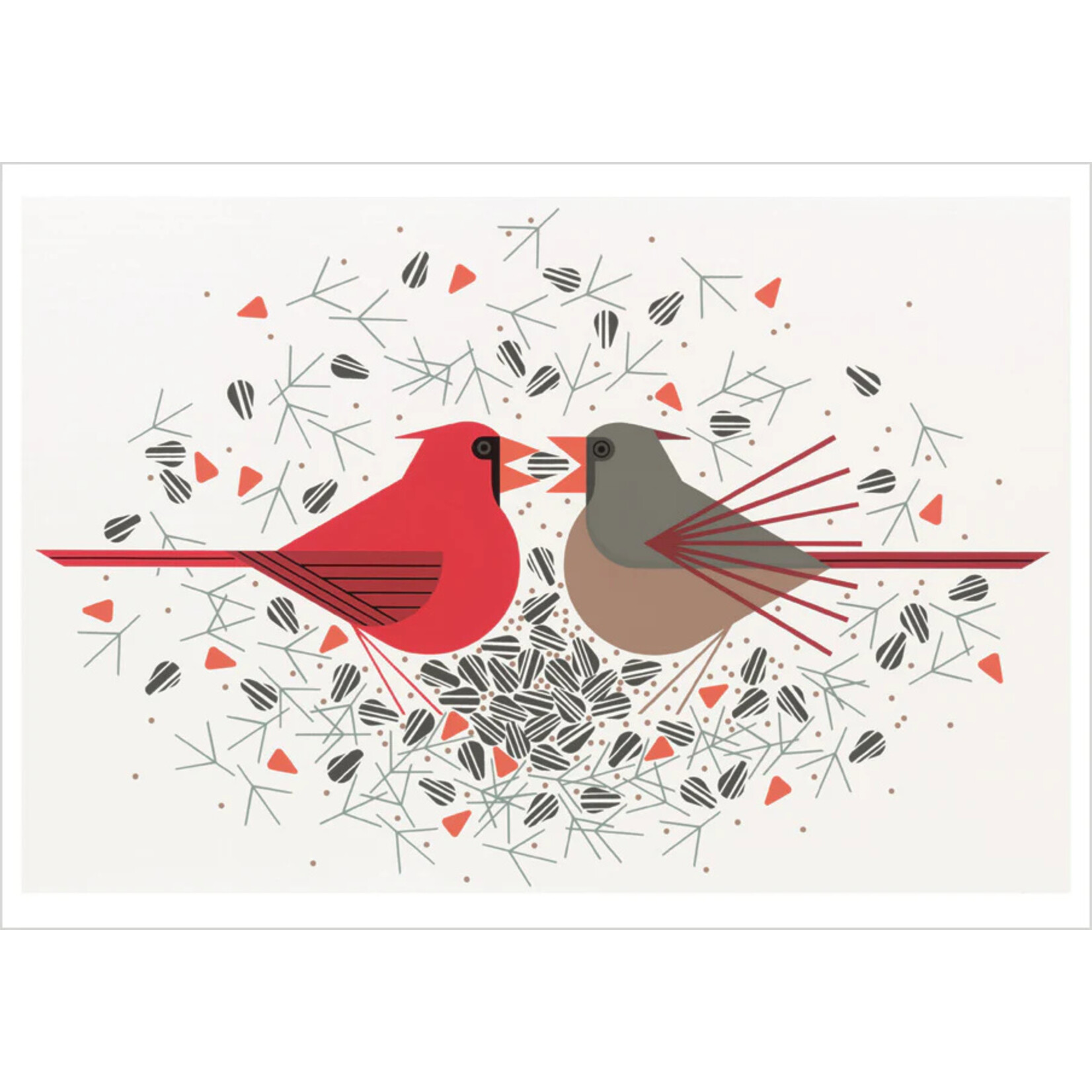 Pomegranate Charley Harper: Cardinals Boxed Notecards