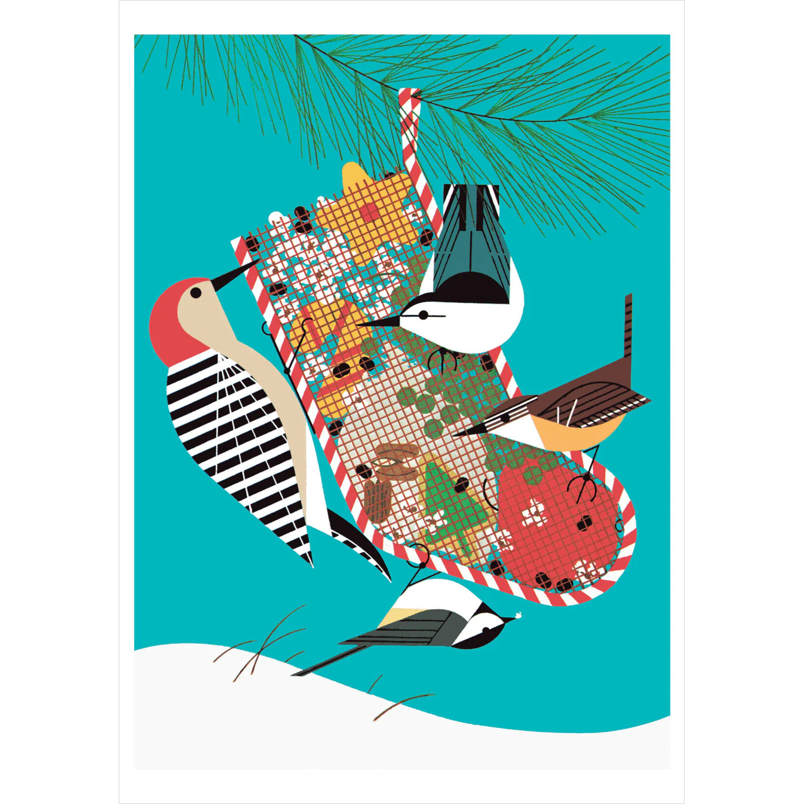 Pomegranate Charley Harper: Birds Holiday Boxed Cards