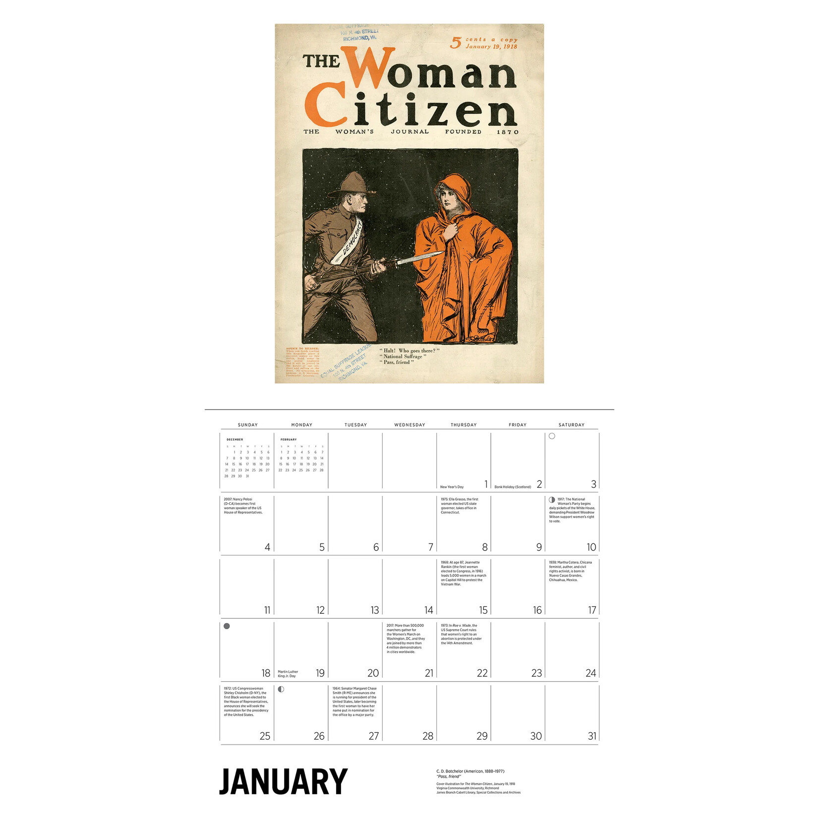 Pomegranate The Fight for Women’s Rights 2026 Wall Calendar