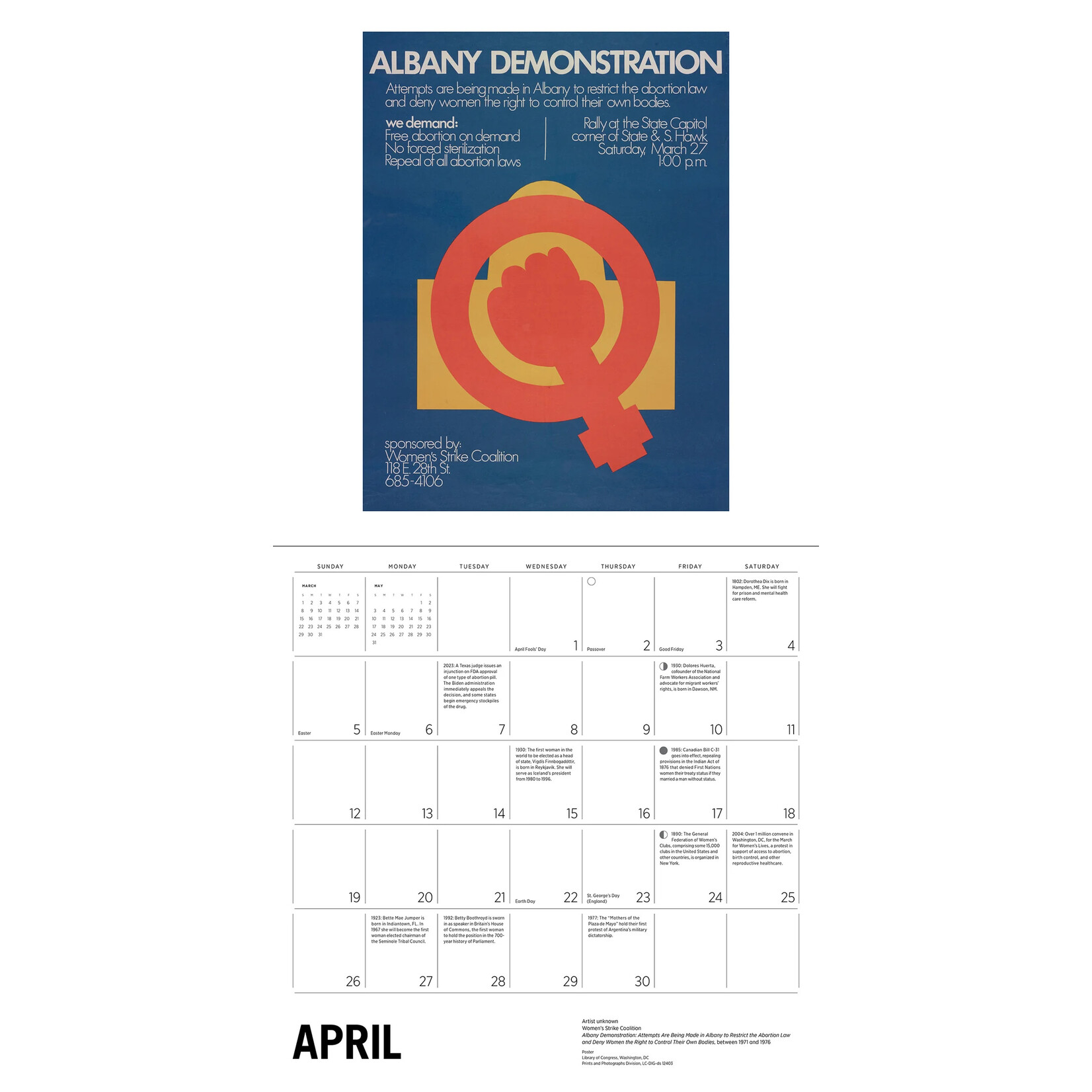 Pomegranate The Fight for Women’s Rights 2026 Wall Calendar