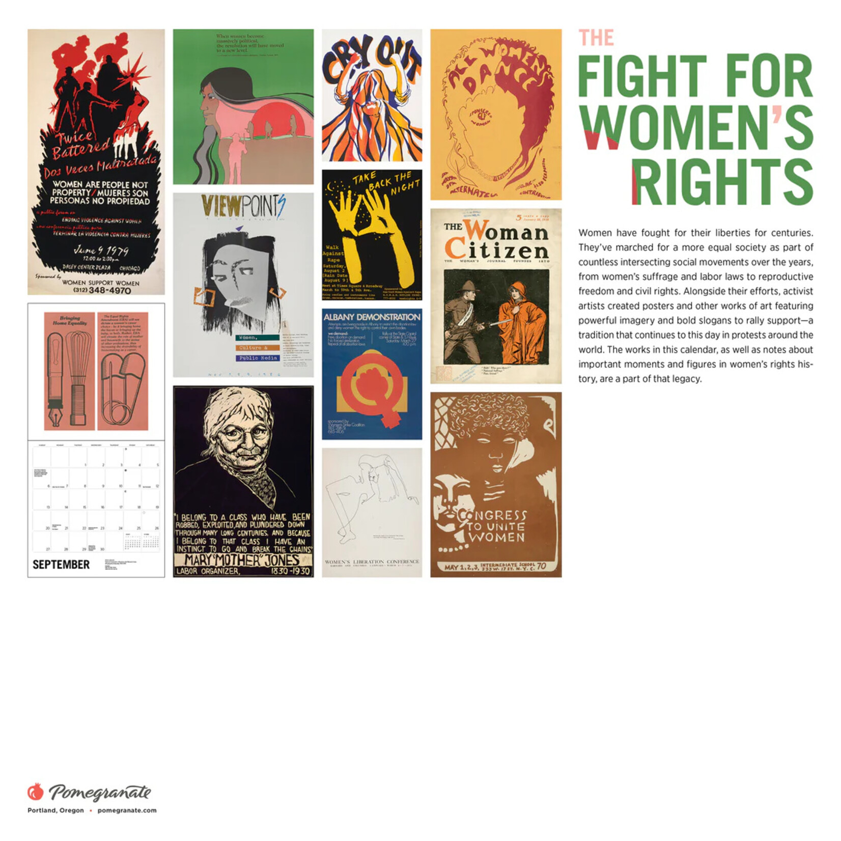 Pomegranate The Fight for Women’s Rights 2026 Wall Calendar