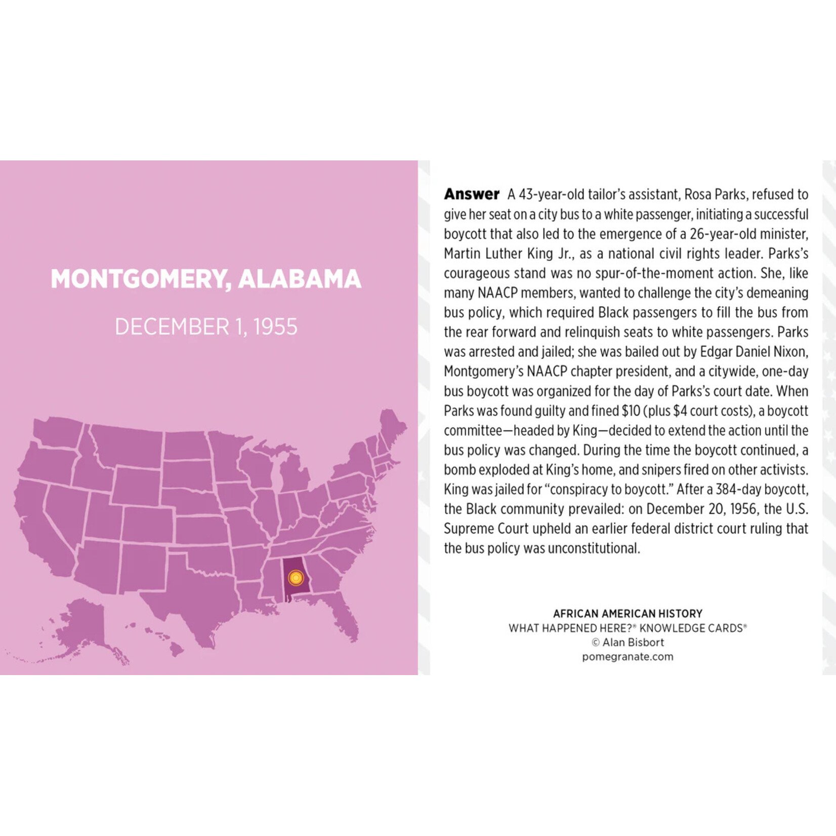 Pomegranate What Happened Here? African American History Knowledge Cards
