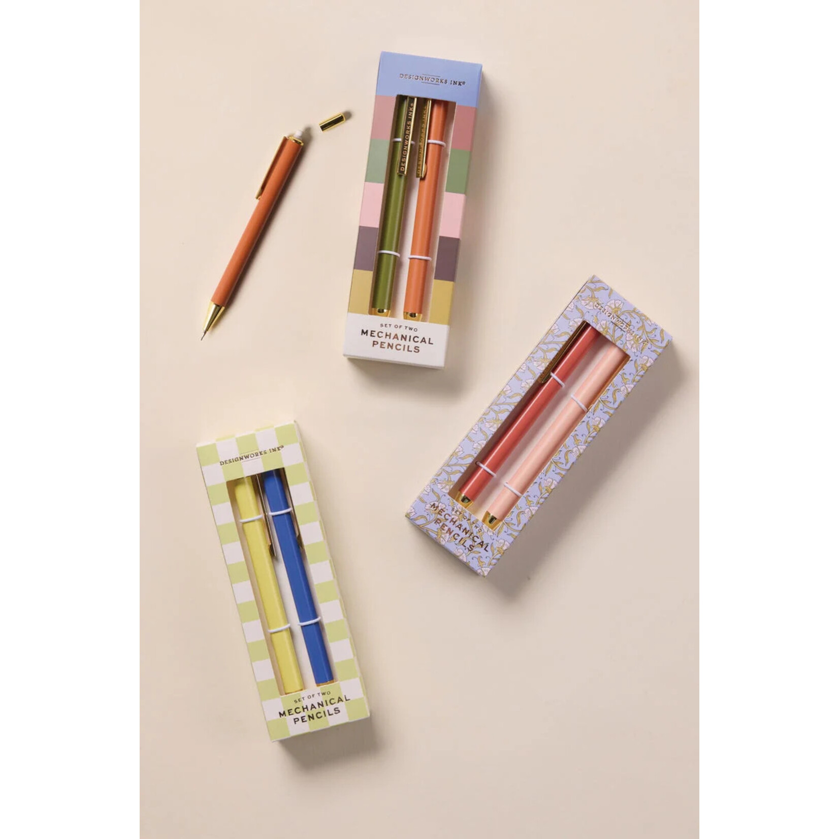 Designworks Army Green + Chili Mechanical Pencils