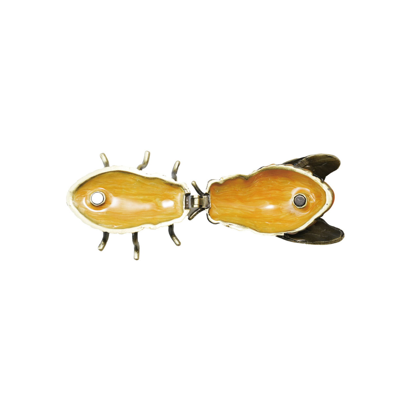 Creative Co-Op Enameled Metal Bee Shaped Trinket Box
