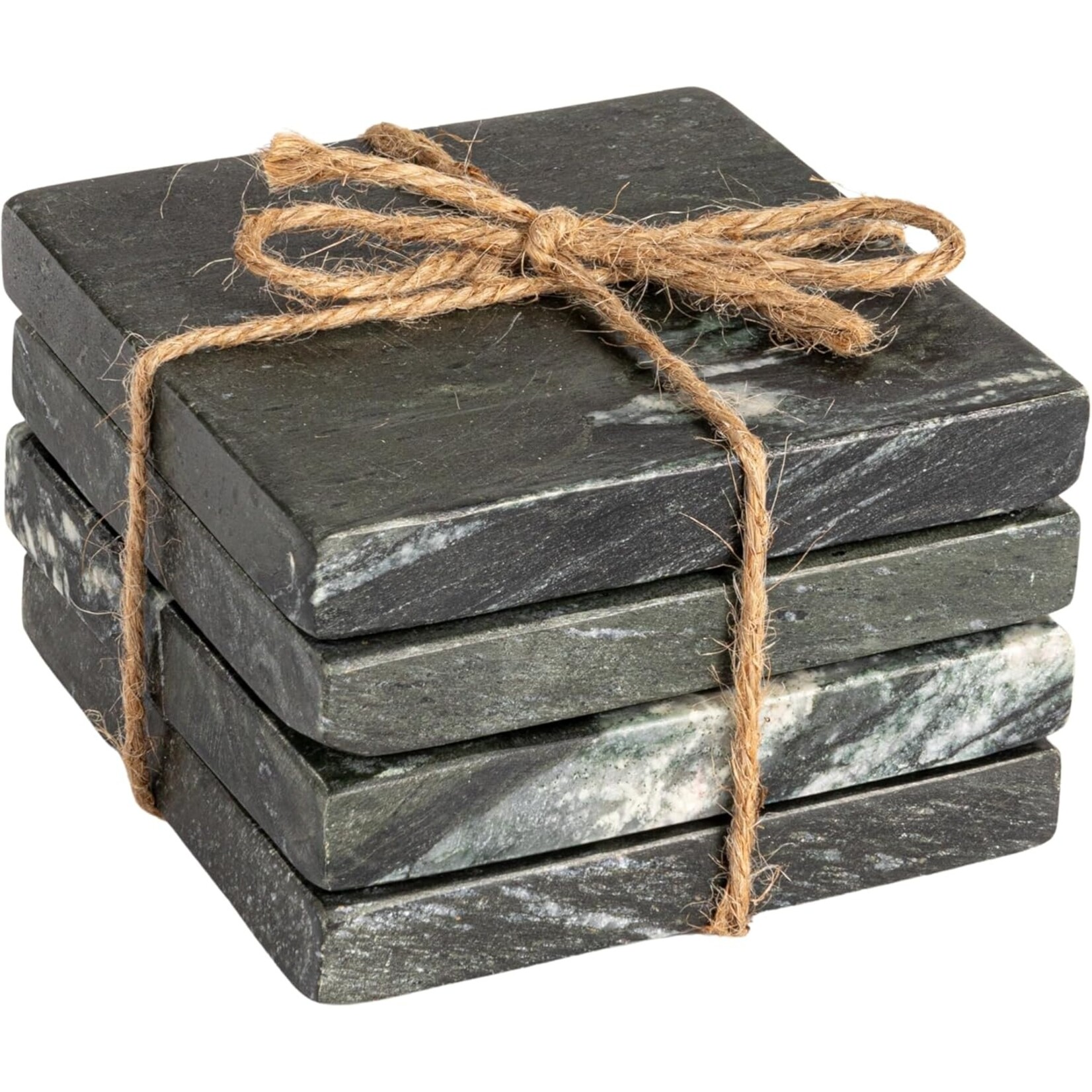 Creative Co-Op Black Marble Coaster SET OF 4