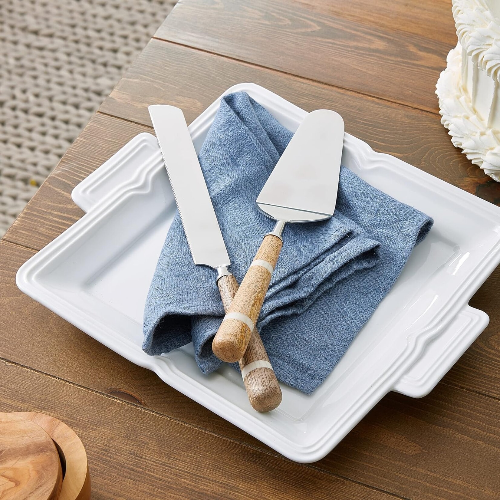 Creative Co-Op Stainless Steel Cake Servers SET OF 2