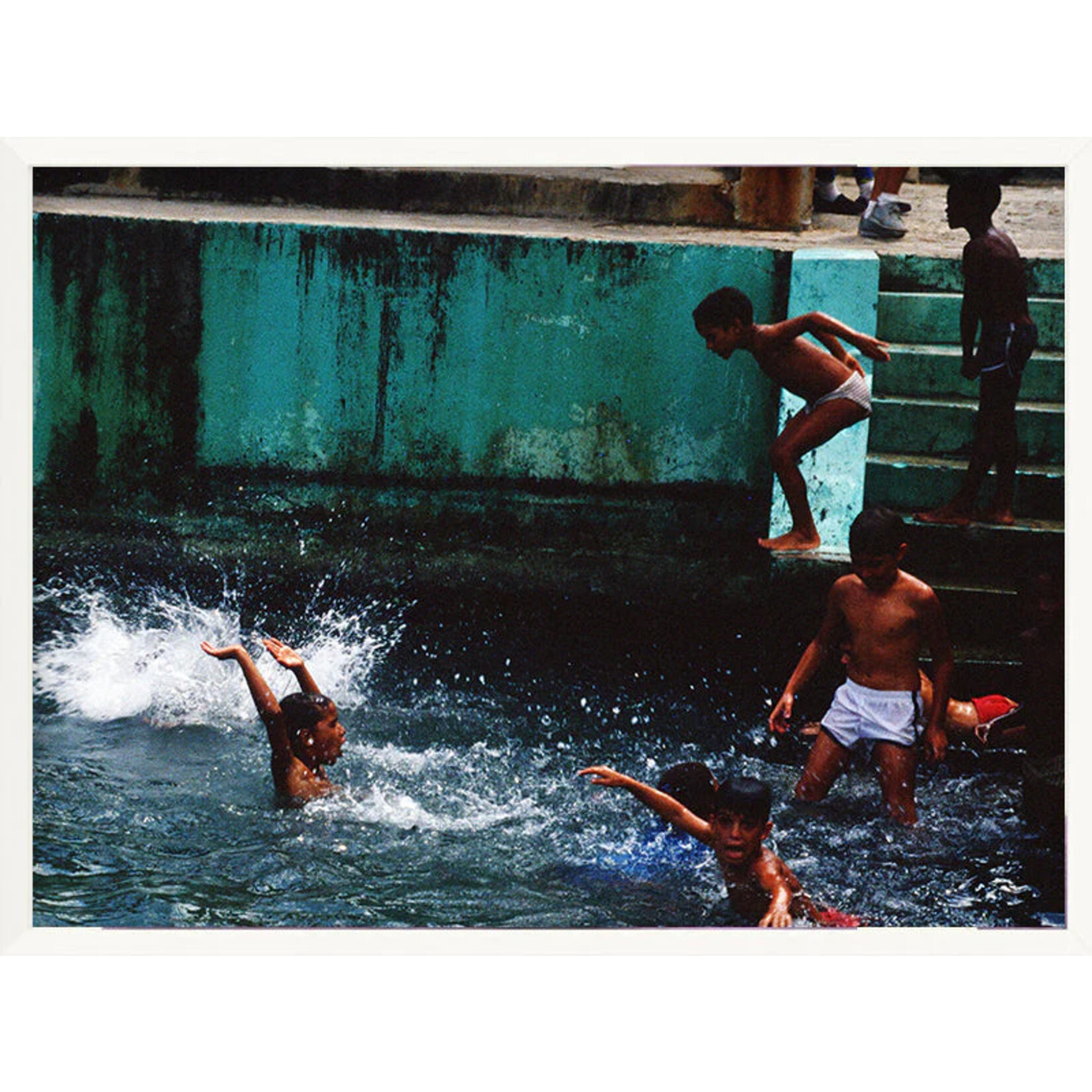 Zoe Bios Creative Cuba Swimmers Acrylic Framed Artwork