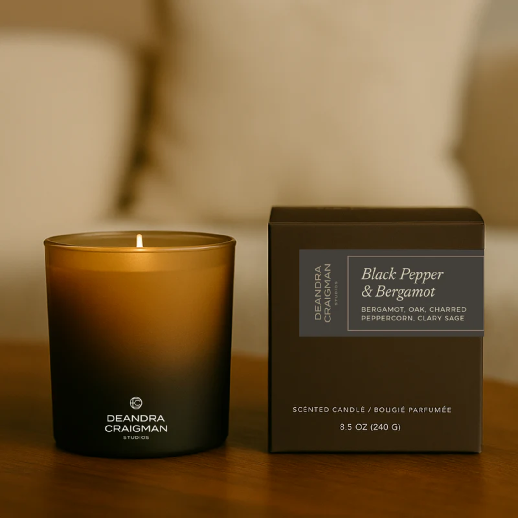 DeAndra Craigman Studios Black Pepper & Bergamot Candle & Playlist
