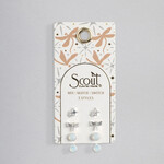 Scout Curated Wears Stud Trio Ear Jacket Set - Dragonfly/Opalite/Silver