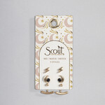 Scout Curated Wears Stud Trio Ear Jacket Set - Moon/Black Spinel/Gold