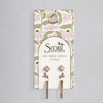 Scout Curated Wears Stud Trio Ear Jacket Set - Leaf/Rose Quartz/Gold